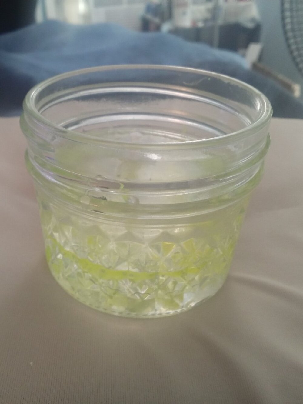 Handmade Gel Wax Yellow Thunder Candle.